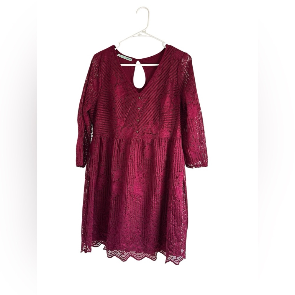 Maurices Maroon Lace Dress